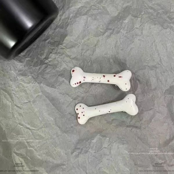 Cadılar Bayramı Köpek Kemik Klip Plastik Kemik Saçkop Saç Barrettes y2k Saç Aksesuarları Gotik Saç Pimleri Genç Kızlar