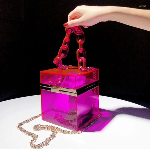 Вечерние сумки коробка кошелек акриловая фиолетовая сцепление элегантная сумочка свадебная вечеринка сумка для плеча.