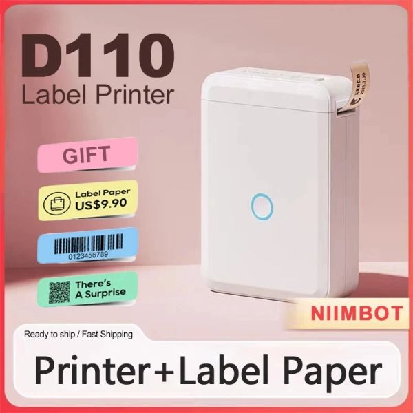 IMPRESSORES NIMBOT D110 MINI PRESTRA TERMAL PORTÁVEL AUTODESIVO Rótulo de rótulo de papel de rolagem Térmica portátil para mini impressora