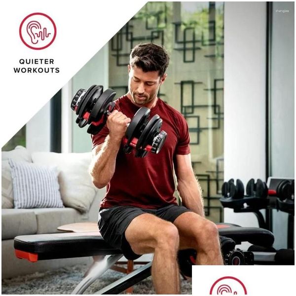 Dumbbells Bowflex SelectTech 552 Coppia regolabile e supporto per caduta bundle Sport Outdoors Fitness Supplies Attrezzature Dhkai Dhkai