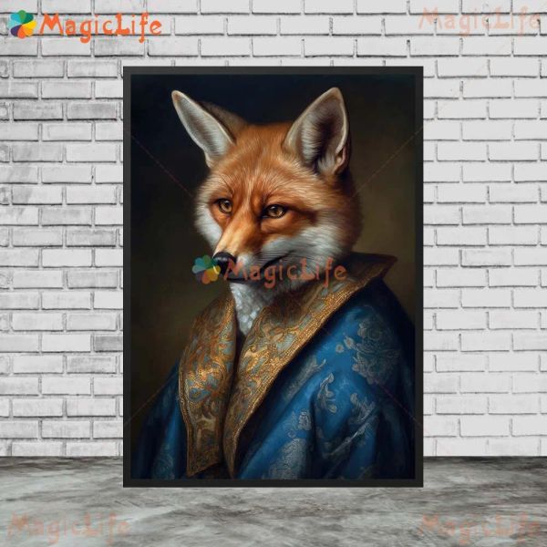 Bat bastão de bastão preto ovelha retrato cão gato raposa poster imagens para a sala de estar nórdica Poster arte de parede de arte pintando sem moldura sem moldura