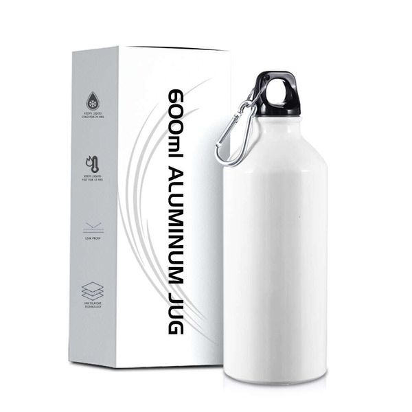 Atacado Custom 500m 750ml 1000ml Eletroplato de alumínio ao ar livre Drink Drink Water Bottle