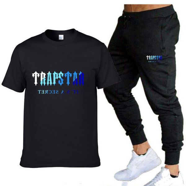 T-shirt trapstar designer di lusso da uomo tracce da uomo tees tiger head trapstars black gallina da asciugamano da donna designa