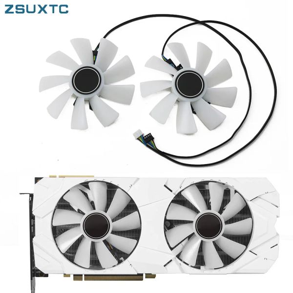 Pads 2pcs/set RTX2080 Fan di scheda grafica di raffreddamento GPU per Galax KFA2 RTX 2070 2080 Super 8GB EX White Video Cooling Sostituisci Fan