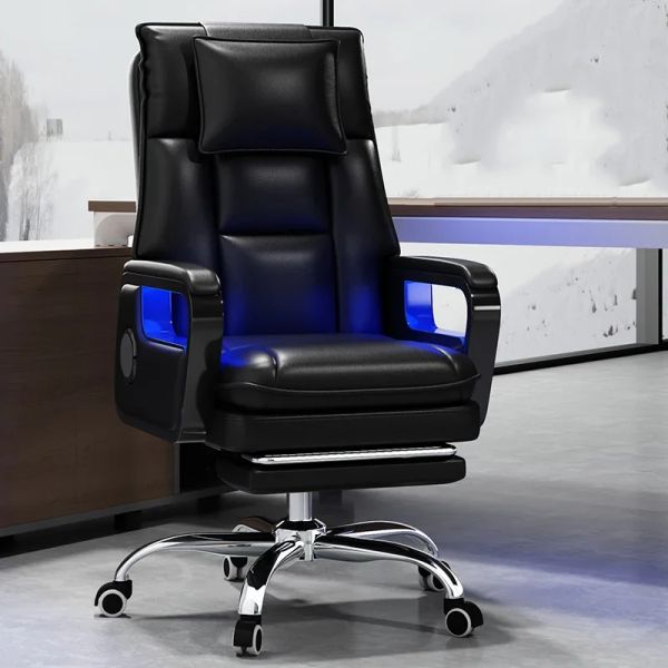 Современные роликовые кресла офисного кресла эластичный дизайн поясничный корейский кожаный офис геймер офис офис Sillas Desk Home Furniture