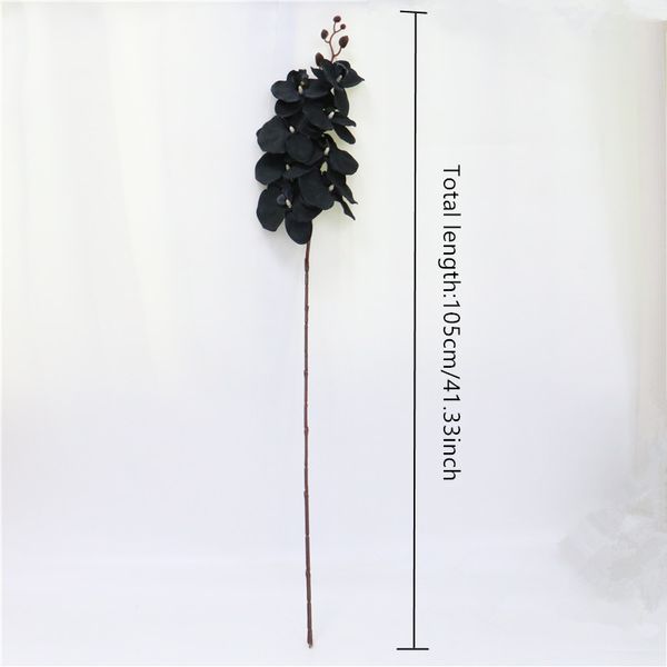 8 головы искусственный цветок черная бабочка орхидея шелковая белая фалаенопсис свадьба Christams домашний декор сад