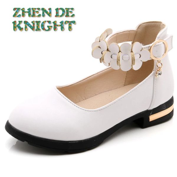 Turnschuhe Kinder Mädchen Low Heel Schuhe für Kinder Prinzessin Sandalen Mode Blume weibliche Kinder High Heels für Partyhochzeit