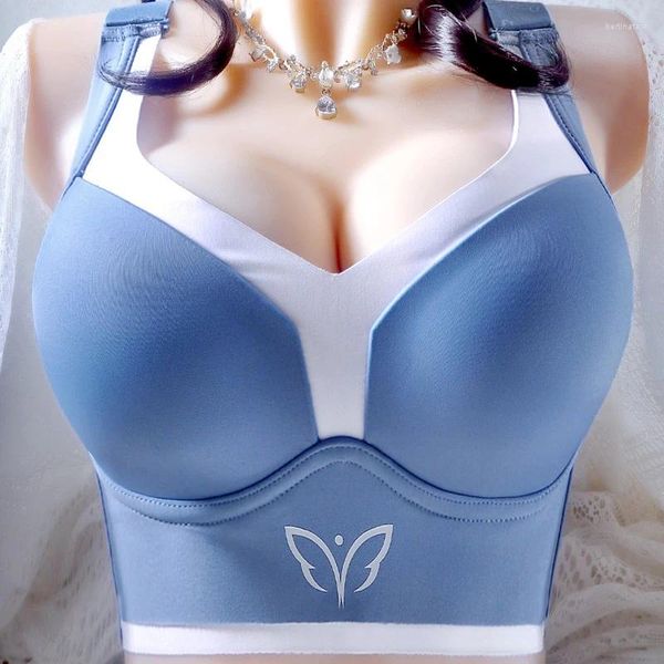 Reggispi da donna liscia il reggiseno senza cucitura piena copertura in brassere wireless 34 36 38 40 42 46 50 c d e femmina leggermente foderato di biancheria di grandi dimensioni