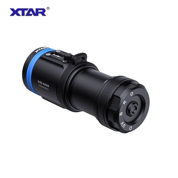 XTAR D30 4000 Flashlight di immersione 4000lumens UV/Red/Blue Light Underwater 100 metri Underwater Fotografia Riempimento Luce