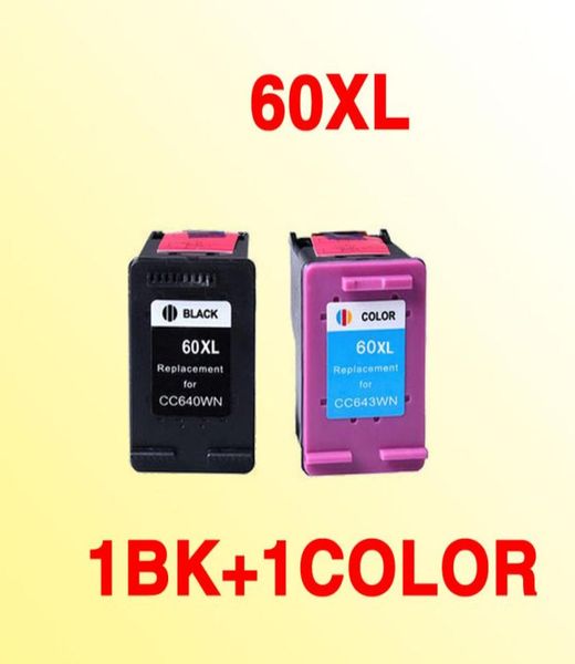2x für HP60 Tintenkassette für HP 60 60xl Deskjet 4400 F4440 F4480 F4435 4500 F4580 5500 D5560 D110A F2430 Neid 120 Drucker3315178