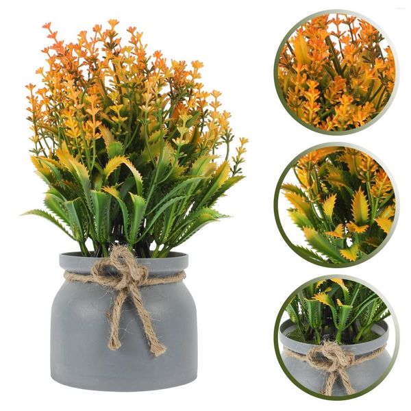 Vasi decorazioni da tavolo in vaso artificiale Finote piccole fiori bonsai vera piante in finto realistiche in plastica