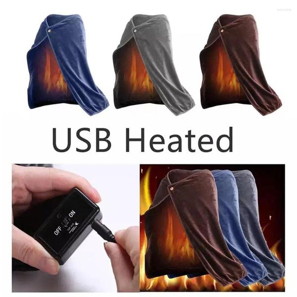 Decken USB Electric Heating Decke erhitzte warme Schal 3 Gear Cape Pad Flanell Up Winter Wurf schneller Erwärmungen Einstellen Sie V8A1 ein