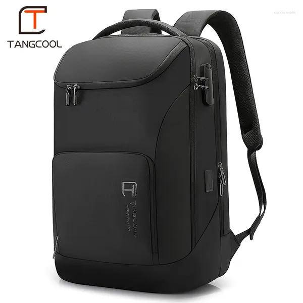 Backpack Multifuncional Business Men Anti-roubo de zíper bloqueia Bolsa de viagem à prova d'água de grande capacidade