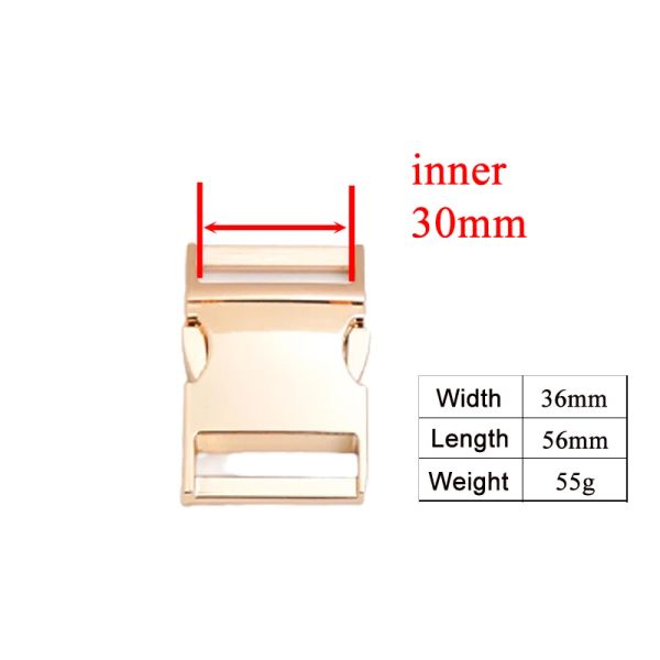 Metall -Seitenfreisetzungskrümmungsschnallen langlebige plattierte Schnalle 10 mm, 15 mm, 20 mm, 25 mm, 30 mm Hundekragen Paracord DIY Accessoires