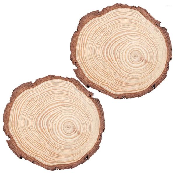 Titulares de vela 2 PCs Round Pad Wooden El Base Table Tape