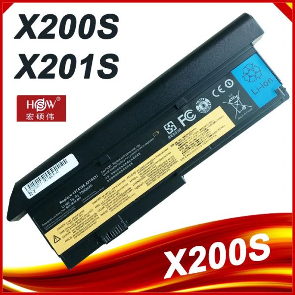 Bateria de 6600mAh Bateria de laptop para ThinkPad X200 X200S X201 Série 42T4834 42T4535 42T4543 42T465042T4534