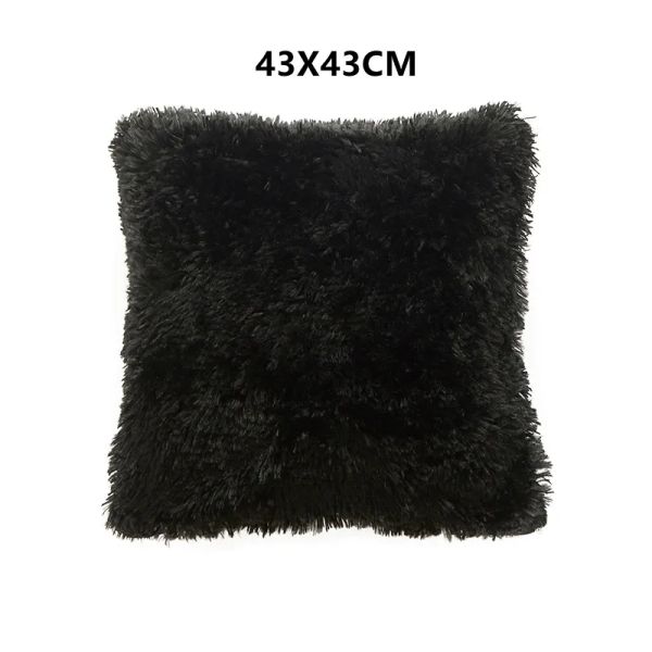 43x43 cm Luxuskissenbezüge warm warm plüschflauschige dekorative Wurfkissenbezüge Home Decorative Fuzzy Pillow Cover JAF067