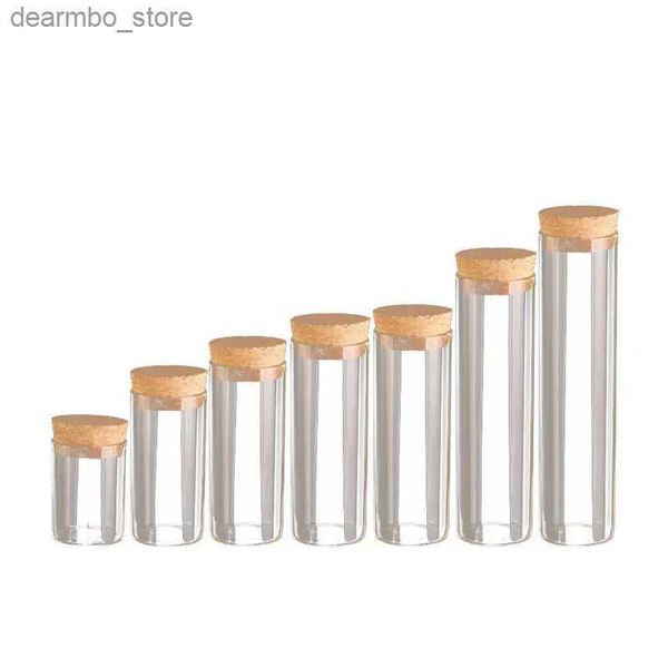 Jarras de alimentos Caraceiras de 5pcs diâmetro 30mm DIY 15ml 25ml 30ml 40ml 50ml 60ml Bier Limpo garrafa de moça vazia com rolha de cortiça de madeira em garrafas L49