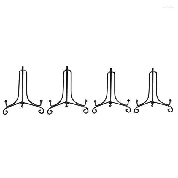 Rahmen 4 PCs Eisenanzeige Ständer Schwarzer Staffelei