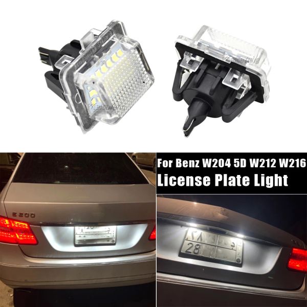 2pcs White No Fehler Canbus LED -Nummer Nummernschild Licht für Mercedes Benz W204 S204 W212 S212 C207 C216 W221