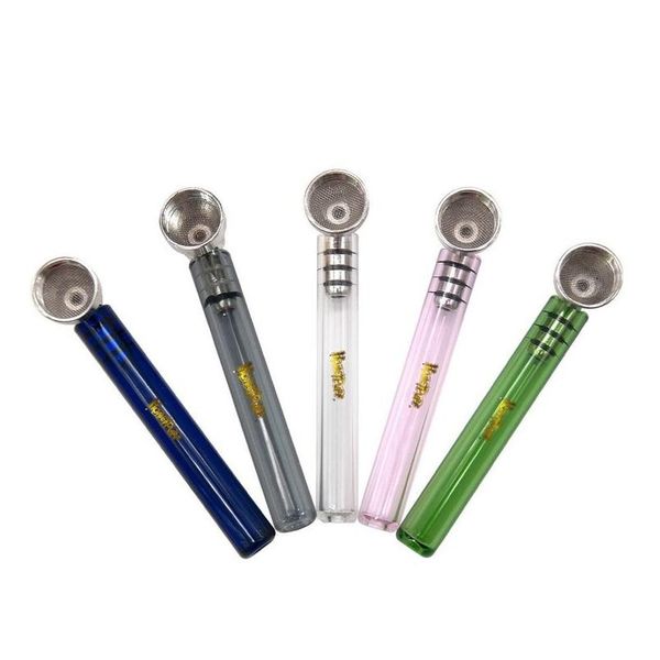 Raucherrohre Homerypuff Color Glass Pipe Brand Logo Einweg -Shisha -Stift kann angepasst werden.