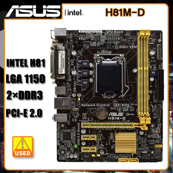 Schede madri madri LGA 1150 ASUS H81MD 1150 Motherboard DDR3 16GB H81 USB3.0 PCIE 2.0 SATA III ATX per Intel Xeone31226 V3 CPU