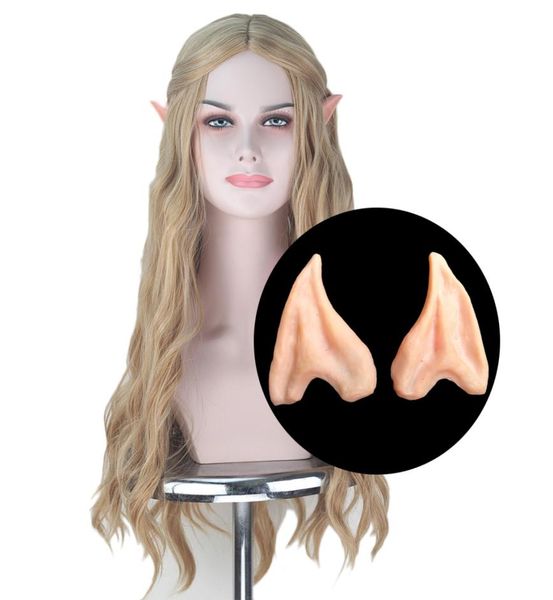 1Pair Mysterious Angel Elf Ears Accessori per fata Cosplay Halloween Christmas Party Cute Little Fairy Pixie Masquerade False Ear6300091