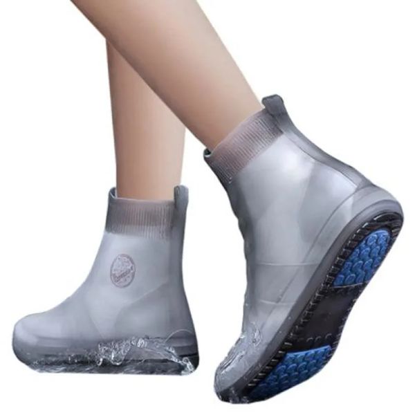 Stivali copertine di scarpe impermeabili set di stivali in gomma in silicone in una giornata piovosa ad ispessimento ad ispessimento stivali da pioggia all'aperto