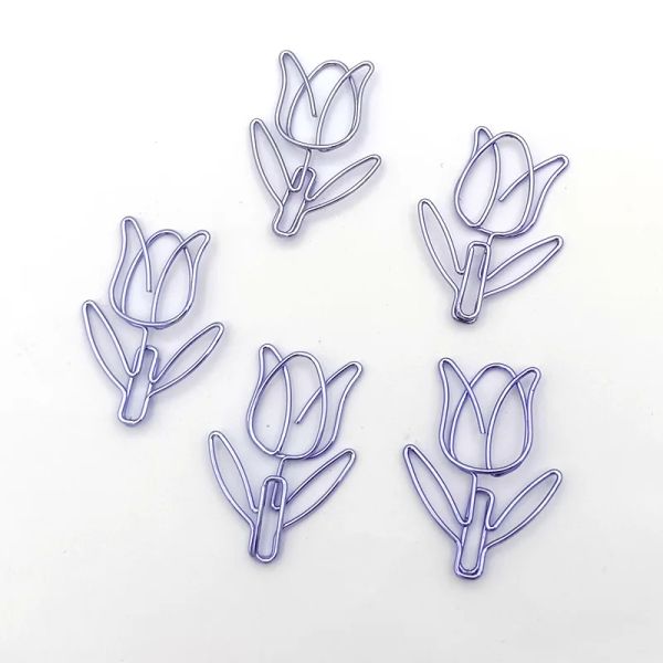 12шт/коробку Hollow Tulip Paper Clips Kawaii.