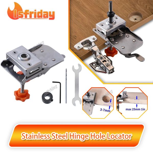 Holzbearbeitungslochbohranleitung Lokator 35 mm Scharnier langweilige Schablone mit Fixture Aluminium Plastiklochöffner Schablone Türschränke