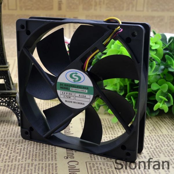 Pads für DF1202512SELN 12025 12V 0,10a 12 cm Chassis Power -Lüfter Stille Fan -Test funktionieren