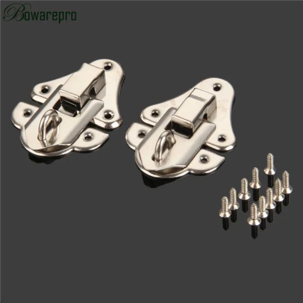 2pcs Antique Koffer Schublade Schmuck Holzkasten Schalter Fang Latch HaSps Umschalten Schloss Gehäuse Clip Clasp Retro -Truhen Schnalle