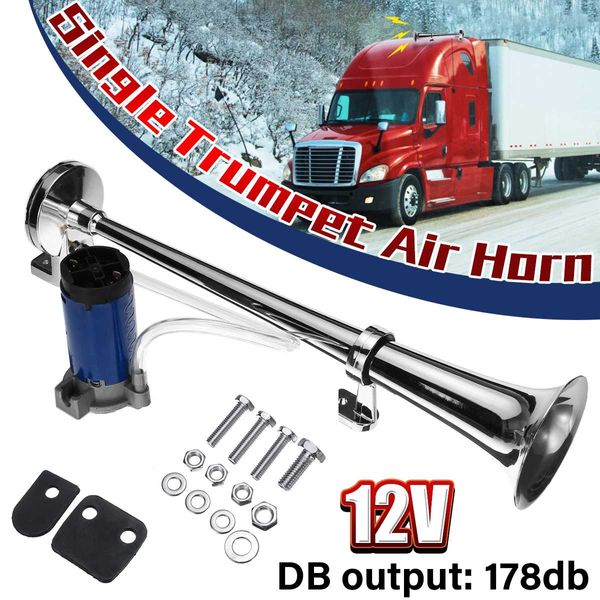 Horn de carro Super alto 12V 178dB trompete de trompete de ar com compressor para caminhão de caminhão de carro Trem todos os tipos de automóveis