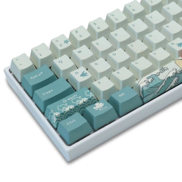 Acessórios 108 Coral Sea Keycaps OEM PBT KeyCap Dyesub para Gk61 /Ducky /Womer Cherry MX Kailh Teclado Tecl