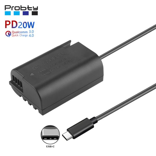 Ladegeräte DMWDCC17 DMWBLK22 Dummy Battery PD 20W Stromadapter für Panasonic Lumix G9 DCS5K DCS5 GH5S GH5 II GH6 -Kamera -Ladegerät