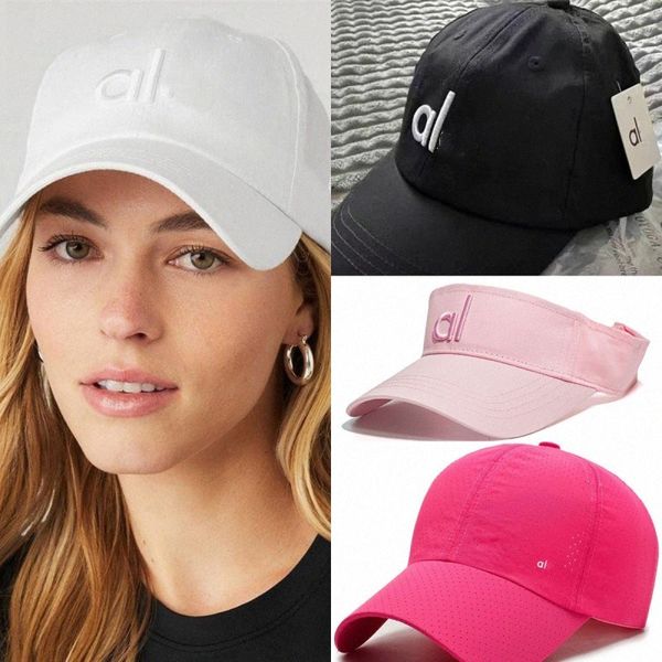 Tasarımcı Hats Golf Chapeau Beyzbol Kapağı Alo Hat Trucker Erkekler Kadınlar İçin Aloyogas Hızlı kurutma örgü açık spor güneş kremi Travelmqc7#