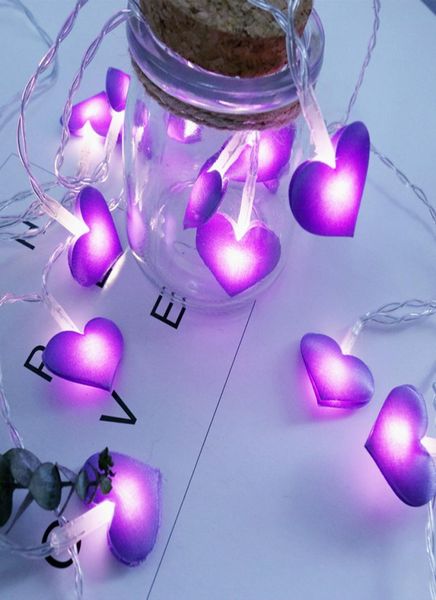 LED Fairy Lights Love Heart Form Batterie Batterie 15m 3m LED Sade Leuchtfeiertag Hochzeit Weihnachtsfeier LED -Lichter Dekoration3519052