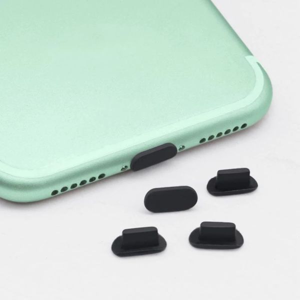 5pcs Coperchio protettivo per la porta di ricarica della porta di polvere di polvere in silicone per Samsung Xiaomi Huawei Coperchio di polvere di silicone morbido Apple