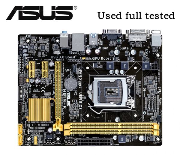 Материнские платы Asus H81MK Материнская плата Micro Atx H81MK LGA 1150 Systemboard H81M DDR3 для Intel H81 16GB Desktop Mainboar USB 3,0 H81MK