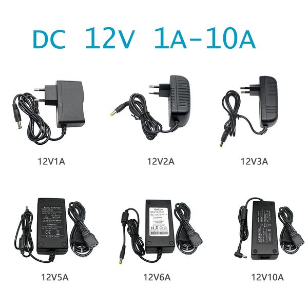 AC-DC 12V an der Stromversorgung der Stromversorgung 1A 2A 3A 5A 6A 8A-Transformator 220 V bis 12 Volt Universal Adapter Ladegerät für CCTV