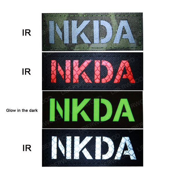 NKDA Nessun noto Allergia alla droga Patch infrarossa Riflettente IR BADGES PVC adesivi militari Applique per vestiti, gilet