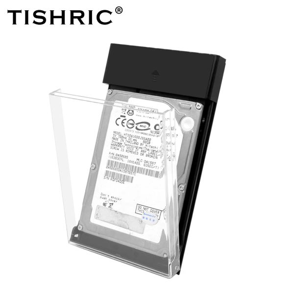 Gehege Tisric New 2.5 '' Festplattenkoffer Clamshell Typ C USB3.0 Externe Festplatte HDD -Box Optibay 2nd SDD Case Hartscheibe Fall