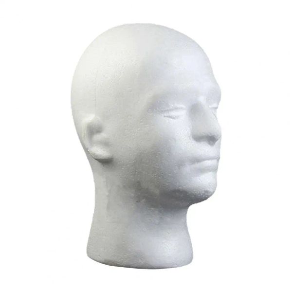 Modello di testa maschio taglie forti leggeri robusti resistenti parrucca di parrucca da parrucca mannequins foam testa