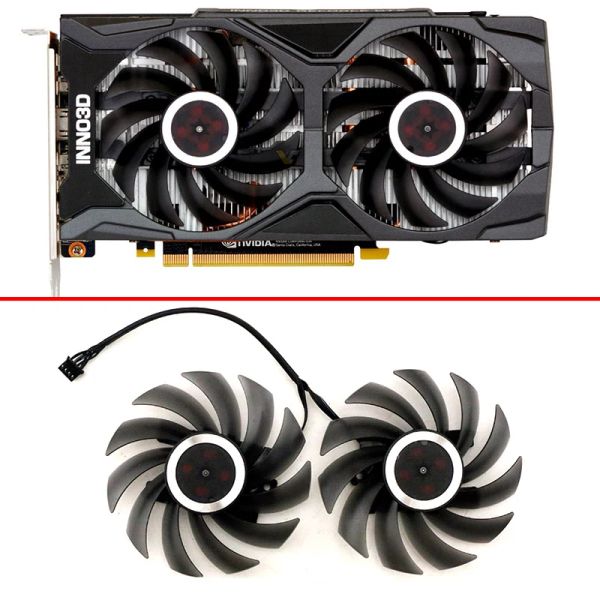 Kühlung 2pcs 85mm 4Pin Kühllüfter RTX2060 GTX1660 CF12915S GPU -Lüfter für Inno3d GTX 1660 2060 Super 6 GB Twin X2 Video Grafikkartenventilatoren