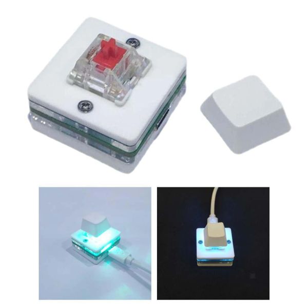 Tastaturen USB -Mini -Tastatur mit 1 Schaltfläche Programmierbares mechanisches RGB -Gaming -Tastatur