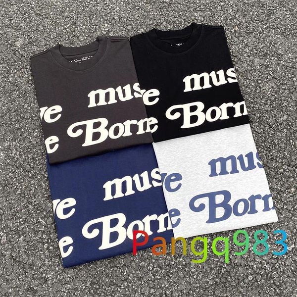 Erkek Tişörtleri CPFM YE TEKRAR OLMALIDIR T-shirt Erkek Kadın Koyu Gri Siyah Çiçek Mavi Üst Tee Büyük Boy Günlük Kısa Kollu