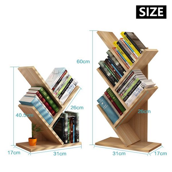 3/5 strati Studio a forma di albero libreria Studio libreria Multi-Grid Storage Shelf Creative Creative Study Bookcase Furniture arredamento