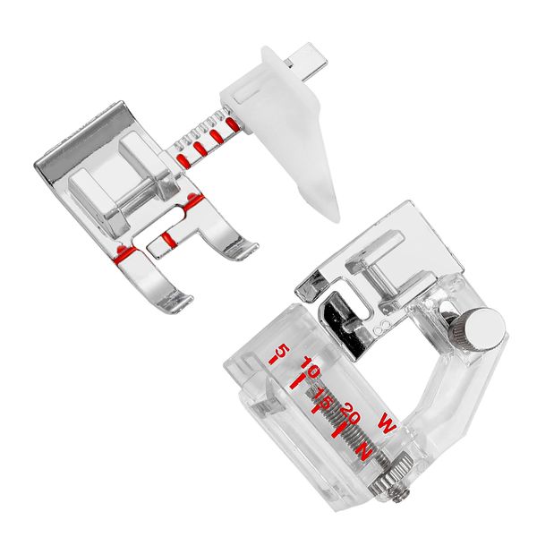 Accessori per macchine per cucire Accessori regolabili Fede Presser Scatto sul bias del nastro legante piede per strumenti di cucitura cantante fratello