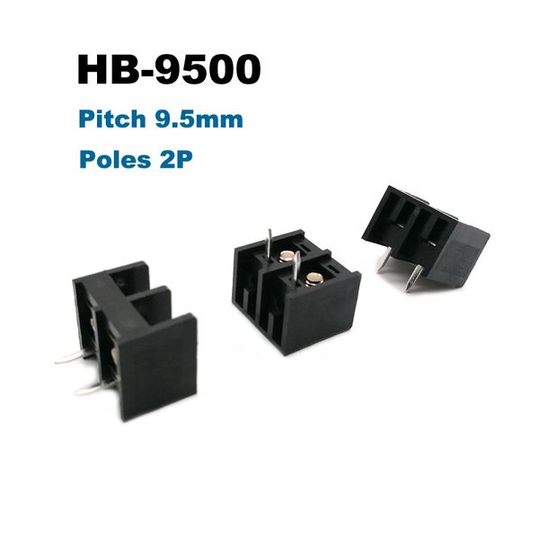 5 pcs Titch 9,5 mm Vite per barriera Terminate Blocco Pin dritta 2/3/4/5/6/7/8P Connettore Morsettiera 300V 25A 14AWG 2,5 mm2