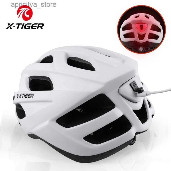 Caschi ciclistici X-Tiger Celmetto ciclistico Man Donne D Helmet Light Road Mountain Bike Helmet Helmet Rechargeab Helmet Design L48 L48